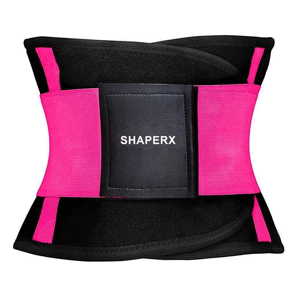 SHAPERX Waist Trainer Belt, Sports Girdles for Women: Black / M