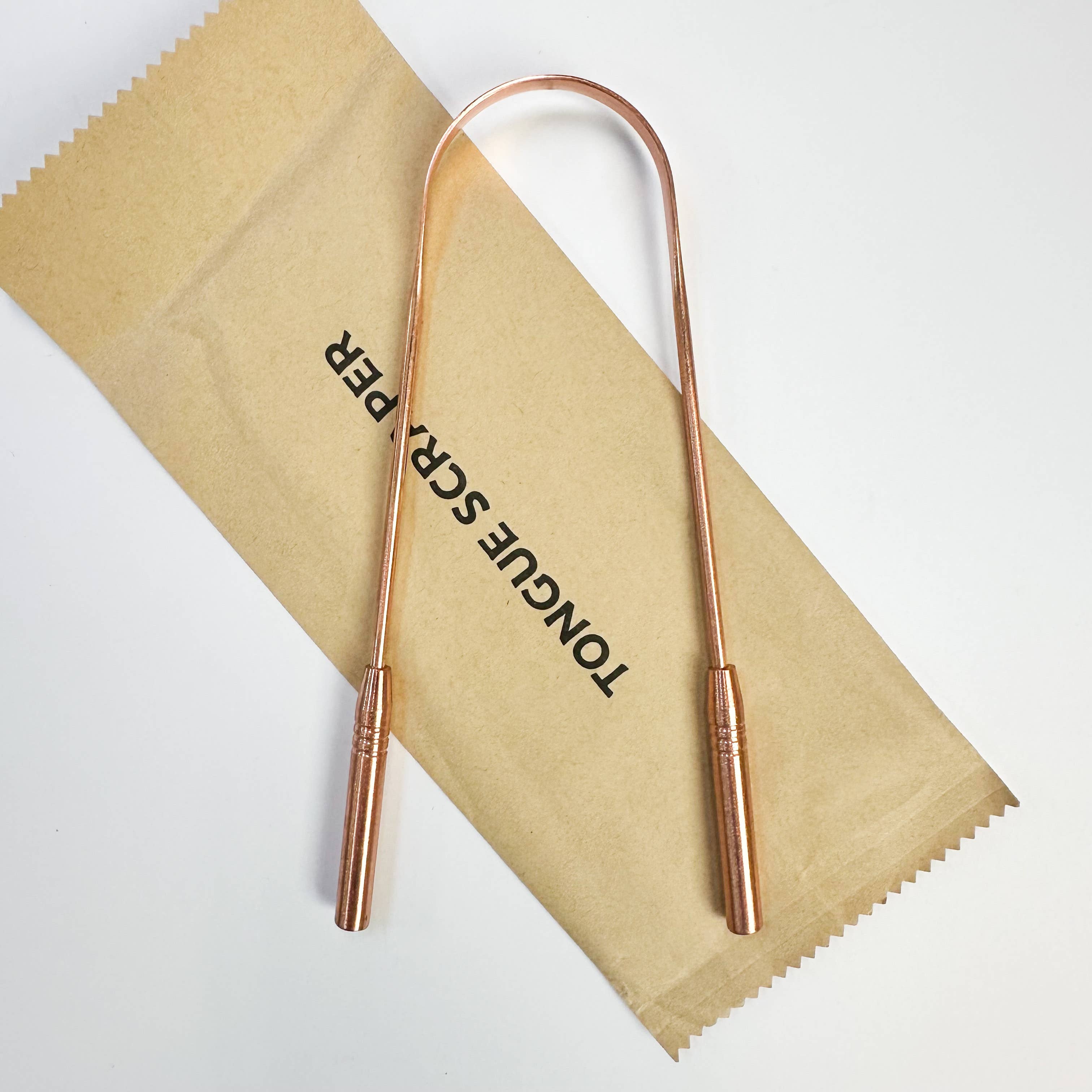 BOUTIQUE 100% Pure Copper Tongue Scraper