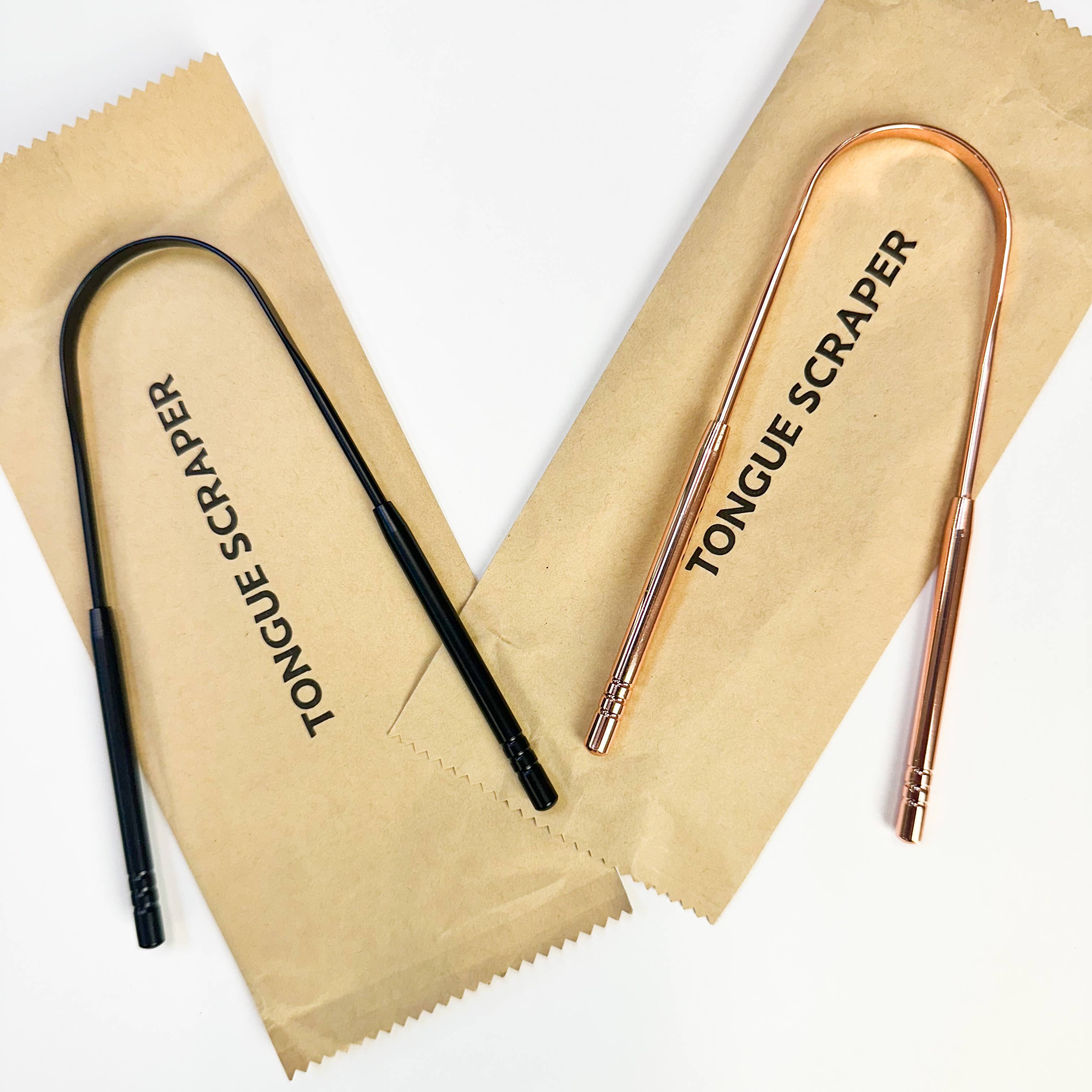 BOUTIQUE 100% Pure Copper Tongue Scraper