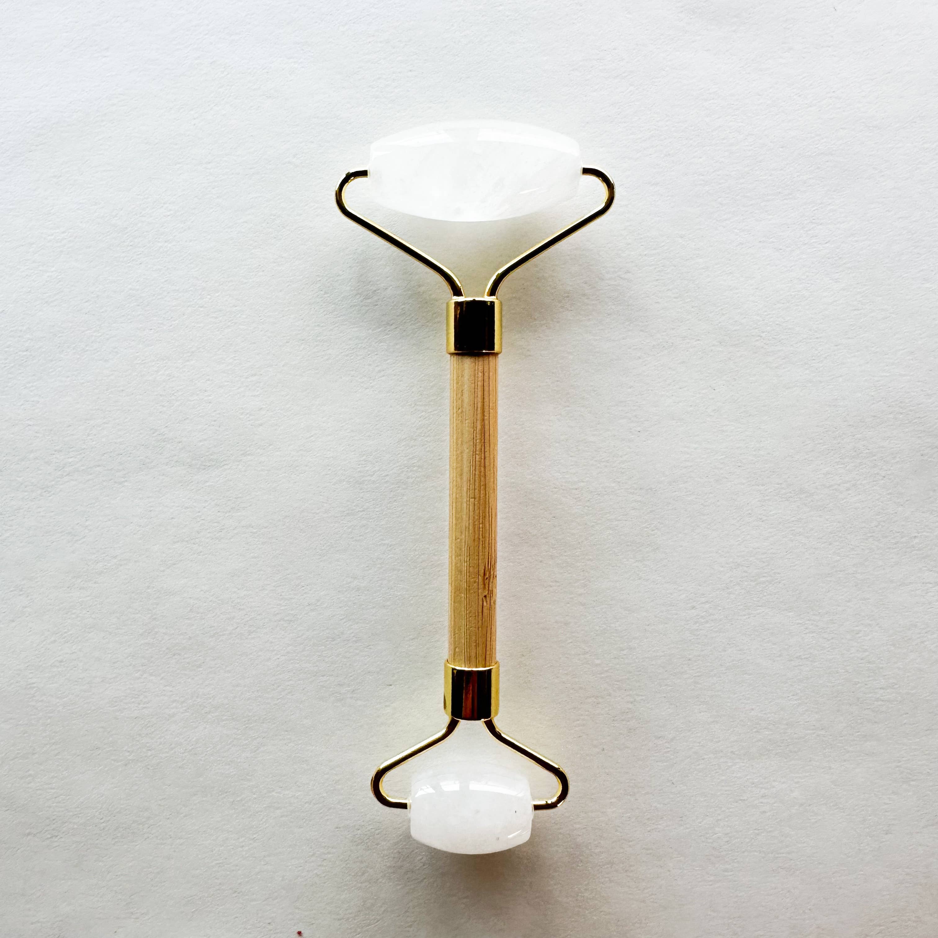 BOUTIQUE Bamboo & Jade Facial Roller | Off White